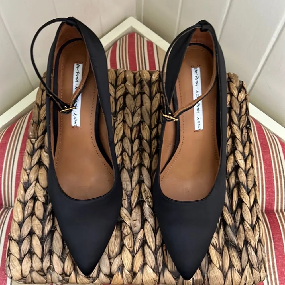 & Other Stories Satin Stiletto Heels in Black - Picture 14 of 15